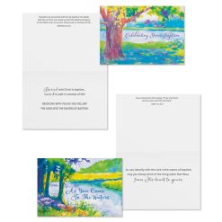 Alternative view of Hallmark - Step of Faith Assorted Religious Baptism Cards, Box of 12