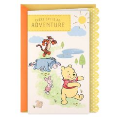 Hallmark - Disney Winnie the Pooh Every Day Is an Adventure Birthday Card for Kids