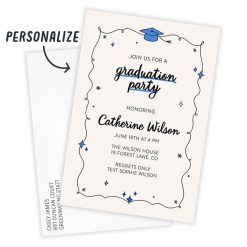 Alternative view of Hallmark - Whimsical Doodles Flat Graduation Party Invitation