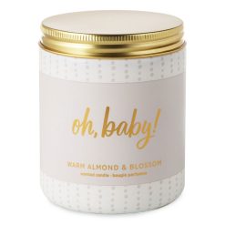 Hallmark - Oh Baby Warm Almond and Blossom Scented Jar Candle, 7 oz.