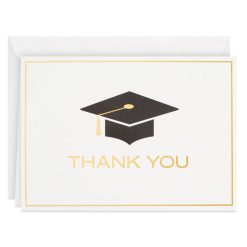 Hallmark - Mortarboard Blank Graduation Thank-You Notes, Pack of 40