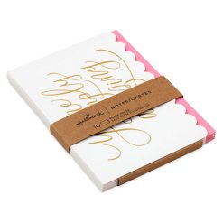 Hallmark - Simply Amazing Gold Lettering Blank Notes, Pack of 10