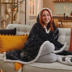 Alternative view of Hallmark - Disney Tim Burton's The Nightmare Before Christmas Jack Skellington Hooded Blanket