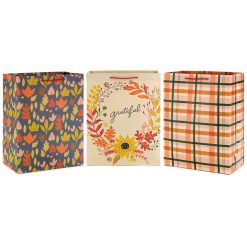 Hallmark - 13" Grateful Season 3-Pack Large Gift Bags Assortment