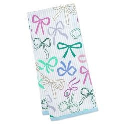 Hallmark - Colorful Bows Tea Towel, 18x24