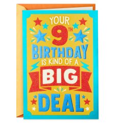 Hallmark - You're a Big Deal 9th Birthday Card for Kids