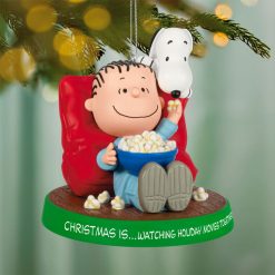 Alternative view of Hallmark - The Peanuts Gang Christmas Is...Watching Holiday Movies Together Ornament