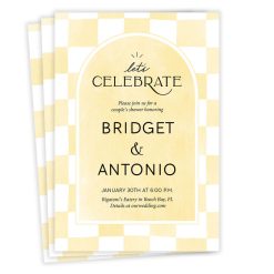 Hallmark - Modern Checks and Cheer Flat Couples Wedding Shower Invitation