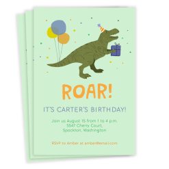 Hallmark - Dino Roar Flat Birthday Invitation