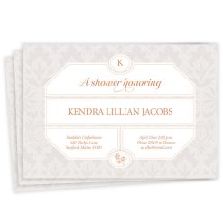 Hallmark - Elegant Damask Flat Bridal Shower Invitation
