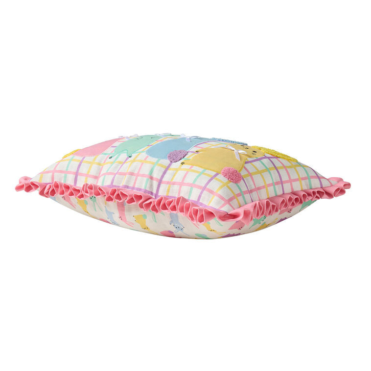 Hallmark - Pastel Bunnies Reversible Pillow, 14x20 - Image 4