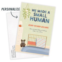 Alternative view of Hallmark - We Made a Small Human Birth Announcement