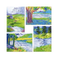 Hallmark - Step of Faith Assorted Religious Baptism Cards, Box of 12