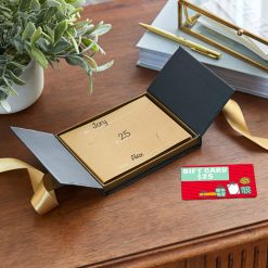 Alternative view of Hallmark - 4.5" Black Gift Card Holder Box With Gold Satin Bow