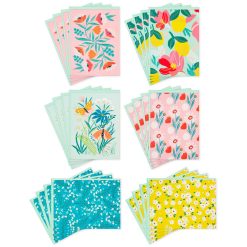 Hallmark - Floral Motif Boxed Blank Notes Assortment, Pack of 24