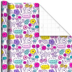 Hallmark - Floral Doodles Wrapping Paper, 20 sq. ft.