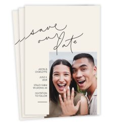 Hallmark - Modern Handwriting Flat Wedding Save the Date
