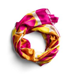 Hallmark - Sylvia Mollie Orange and Pink Color Block Scarf