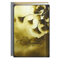 Hallmark - Remembering Him Gilded Leaves Sympathy Card