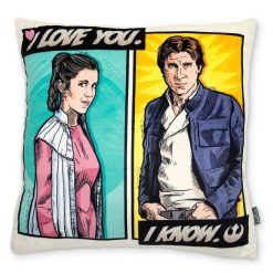 Hallmark - Star Wars Han Solo and Princess Leia Pillow With Sound