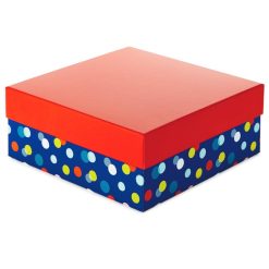 Hallmark - 10 Square Multicolor Dots Gift Box