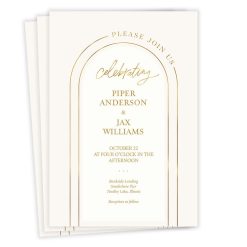 Hallmark - Elegant Gold Arch Wedding Invitation