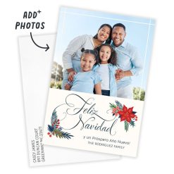 Alternative view of Hallmark - Feliz Navidad Poinsettia Spanish-Language Flat Christmas Photo Card