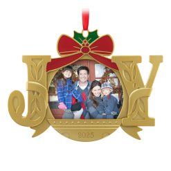 Hallmark - A Joy to Behold 2025 Metal Personalized Ornament, Custom Photo