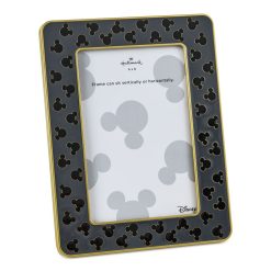 Hallmark - Disney Mickey Mouse Silhouettes Gray Metal Picture Frame, 4x6