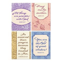 Hallmark - Modern Patterns Assorted Religious Praying for You Cards, Box of 12