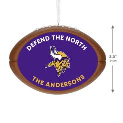 Alternative view of Hallmark - NFL Minnesota Vikings Football Personalized Ornament, Custom Text