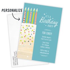 Alternative view of Hallmark - Confetti Birthday Cake Flat Birthday Invitation