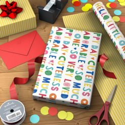 Alternative view of Hallmark - Cuteness Overload/Yellow Stripes Reversible Wrapping Paper, 20 sq. ft.