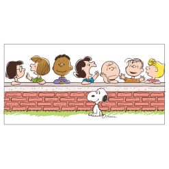 Alternative view of Hallmark - Peanuts Gang at Brick Wall Collectible Drinking Glass, 13.5 oz.