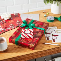 Alternative view of Hallmark - Christmas Prints Assorted Flat Wrapping Paper With Gift Tags, 12 sheets