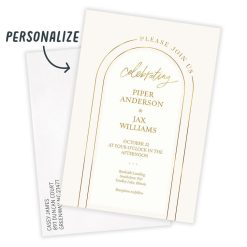 Alternative view of Hallmark - Elegant Gold Arch Wedding Invitation