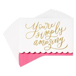 Alternative view of Hallmark - Simply Amazing Gold Lettering Blank Notes, Pack of 10