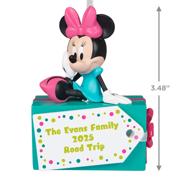 Hallmark - Disney Minnie Mouse Christmas Present Personalized Ornament, Custom Text - Image 7