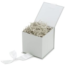 Alternative view of Hallmark - 4.3" Small Pearl Gray Gift Box With Shredded Paper Filler