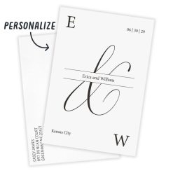 Alternative view of Hallmark - Monogram and Ampersand Flat Wedding Save the Date