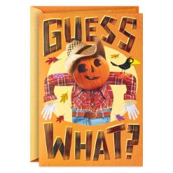 Hallmark - Pumpkin Butt Scarecrow Funny Musical Pop-Up Halloween Card