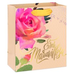 Hallmark - 6.5" Eres Maravillosa With Watercolor Rose Small Gift Bag