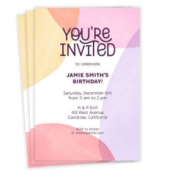 Hallmark - Artsy Color Collage Flat Birthday Invitation