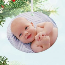 Alternative view of Hallmark - Horizontal Oval Metal Personalized Ornament, Custom Photo