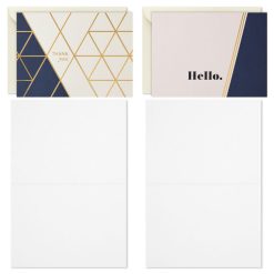 Alternative view of Hallmark - Navy, Blush and Gold Assorted Blank Notes in Designed Box, Pack of 24