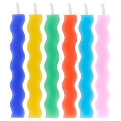 Hallmark - Colorful Zig Zag Birthday Candles, Pack of 6
