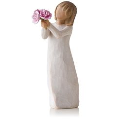 Hallmark - Willow Tree Pink Peonies Thank You Flowers Figurine