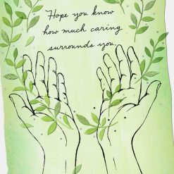 Alternative view of Hallmark - Caring Surrounds You Open Hands Sympathy Card