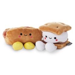 Hallmark - Better Together Hot Dog and S'More Magnetic Plush, 4