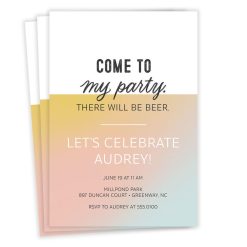 Hallmark - Come to My Party Ombré Invitation